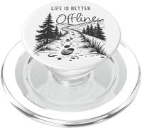 Life is Better Offline - Camping & Hiking Outdoors Nature PopSockets PopGrip per MagSafe