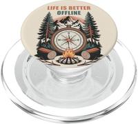 Life is Better Offline - Camping & Hiking Outdoors Nature PopSockets PopGrip per MagSafe