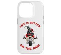 Life Is Better On The Ride Cute Oldschool Biker Kids Gnome Custodia per iPhone 14 Pro