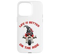 Life Is Better On The Ride Cute Oldschool Biker Kids Gnome Custodia per iPhone 15 Pro Max