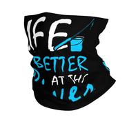 Life Is Better On The River1 Decorazione Facciale Antiscivolo Scaldacollo Traspirante Fascia per Capelli per Adulto attività Yoga 26X30CM