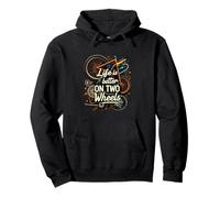Life Is Better On Two Wheels Bicycle Cycling Bike Rider Felpa con Cappuccio