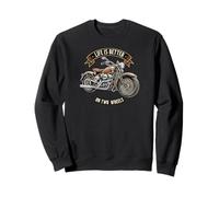 Life Is Better On Two Wheels Classic Motorcycle Biker Felpa
