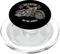 Life Is Better On Two Wheels Classic Motorcycle Biker PopSockets PopGrip per MagSafe