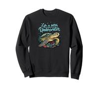 Life Is Better Underwater Sea Turtle Oceans Lover Diving Felpa