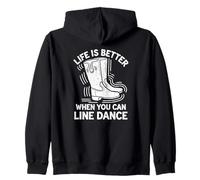 Life Is Better When You Can Line Dance Frase Country Felpa con Cappuccio
