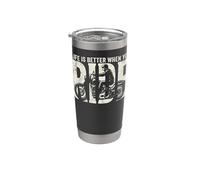 Life is Better When You Ride Biker Funny Dad Mens Motorcycle Bicchiere termico in acciaio inox doppia parete