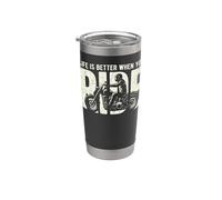 Life is Better When You Ride Biker Funny Dad Mens Motorcycle Bicchiere termico in acciaio inox doppia parete