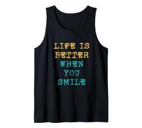 Life is Better When You Smile Positivity Motivation Citazioni Canotta