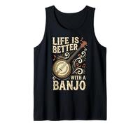 Life Is Better with A Banjo Musica Country Canotta