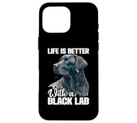 Life Is Better With A Black Lab - Amante dei cuccioli per proprietari di cani Custodia per iPhone 16 Pro Max