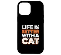 Life Is Better With A Cat Paw Print Feline Lover Custodia per iPhone 12 Pro Max
