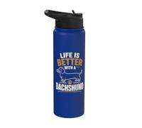 Life Is Better With A Dachshund Grafica Stainless Steel Insulated Water Bottle