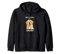 Life is Better with a Golden - Golden Retriever Dog Lover Felpa con Cappuccio