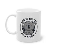 Life Is Better With A Koala Amante Koala Coala Tazza da caffè | Phascolarctos Cinereus Eucalipto Koala Tazza Bianco (06193B)