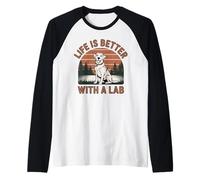 Life is Better with a Labrador Dog Owner Maglia con Maniche Raglan