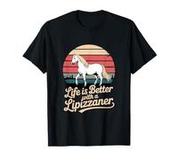 Life is Better with a Lipizzaner Cavallo Maglietta