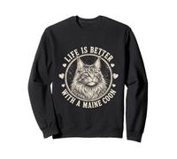 Life Is Better with A Maine Coon Cat Breed Amante Regali Felpa
