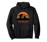 Life is better with a malinois dog dad vintage uomo regalo Felpa con Cappuccio