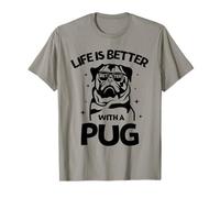 Life Is Better with a Pug - Perfect New Year Pug Lovers Tee Maglietta