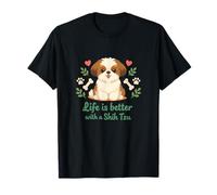 Life Is Better with A Shih Tzu Cute Dog Lover Maglietta