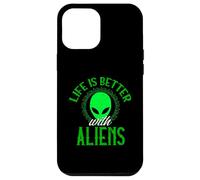 Life Is Better With Aliens Retro Vintage Alieni Fan Custodia per iPhone 12 Pro Max
