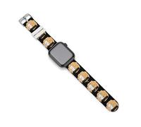 Life is Better With Cats - Cinturino di ricambio in silicone compatibile con Apple Watch, 42mm/44mm, Acciaio inossidabile, Ametista