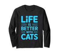 Life Is Better with Cats Maglia a Manica