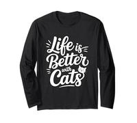 Life Is Better with Cats Maglia a Manica
