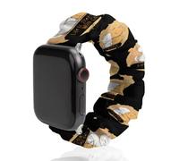 Life is better with Cats Scrunchie cinturino morbido elastico di ricambio compatibile con Apple Watch, 38mm/40mm, Acciaio inossidabile, Nessuna pietra preziosa