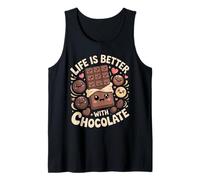 Life Is Better with Chocolate | Funny chocolatey Happiness Canotta