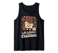 Life Is Better with Chocolate | Funny chocolatey Happiness. Canotta