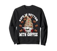 Life Is Better with Coffee Cup Graphic I Love Coffee GNOME Felpa