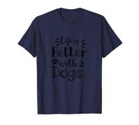 Life Is Better With Dogs Dog Lover Gift Moms Cute Dog Lover Maglietta