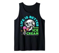 Life Is Better with Ice Cream - Teschio Gotico spettrale Canotta