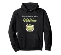 Life is Better with Matcha - Japanese Green Tea Graphic Felpa con Cappuccio