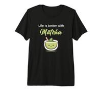 Life is Better with Matcha - Japanese Green Tea Graphic Maglietta Premium