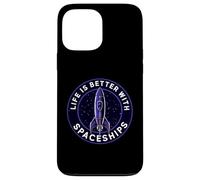 Life Is Better With Spaceships Sci-Fi Rocket Custodia per iPhone 13 Pro Max