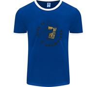 Life Is Brewtiful Beer Alcohol Larger Uomo Ringer T-Shirt