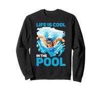 Life Is Cool in The Pool Nuoto Estivo - Felpa