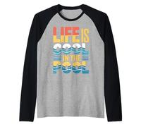 Life Is Cool in The Pool Nuoto Estivo |- Maglia con Maniche Raglan