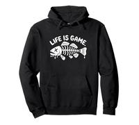 Life is Game Dead Fish Citazioni Uomini Donne Felpa con Cappuccio