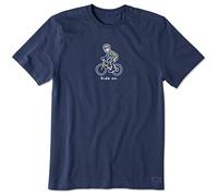 Life Is Good Maglietta Crusher da Uomo, T-Shirt Grafica in Cotone a Maniche Corte, T-Shirt Grafica in Cotone a Maniche Corte, T-Shirt Grafica in Cotone a Maniche Corte, Bike Jake