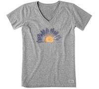 Life Is Good Maglietta da Donna ad Acquerello Daisy Birds T-Shirt