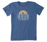 Life is Good - Maglietta da Donna con Grafica I'll Be Watching You, Donna, Camicia, 69309, Blu Vintage, XS