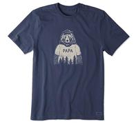 Life is Good - T-Shirt da Uomo con Motivo Crusher, da Atletica, da Uomo, Uomo, 55876, Blu Scuro., XL