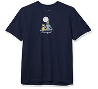 Life Is Good T-Shirt Vintage Unisex con Scritta Jake And Rocket Lig Vintage Crusher Jake & Rocket Dog