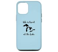 Life is Great at the Lake Great Lakes Custodia per iPhone 12/12 Pro