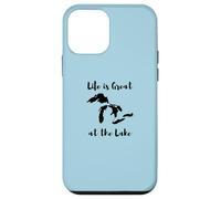 Life is Great at the Lake Great Lakes Custodia per iPhone 12 mini