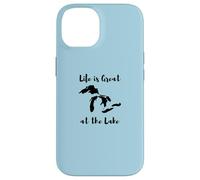 Life is Great at the Lake Great Lakes Custodia per iPhone 14